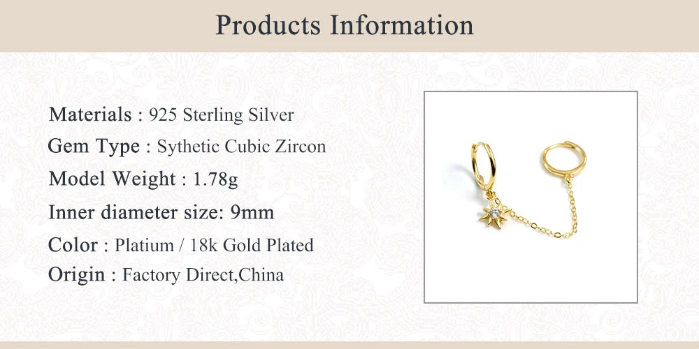 Star double earrings - Star Collection My Rose Future