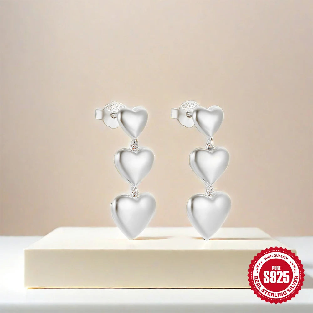 Triple Love earrings - Amour Collection My Rose Future