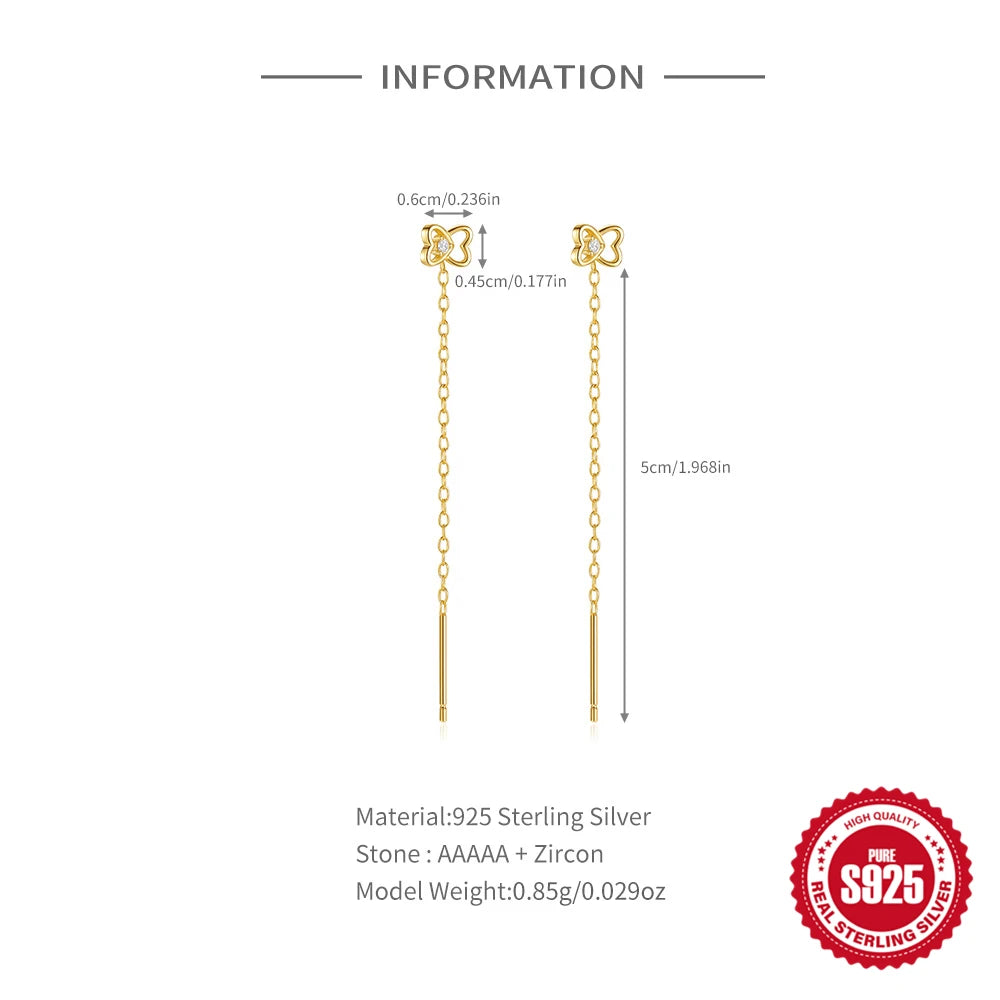 Silk Line threader earrings- Retro Collection