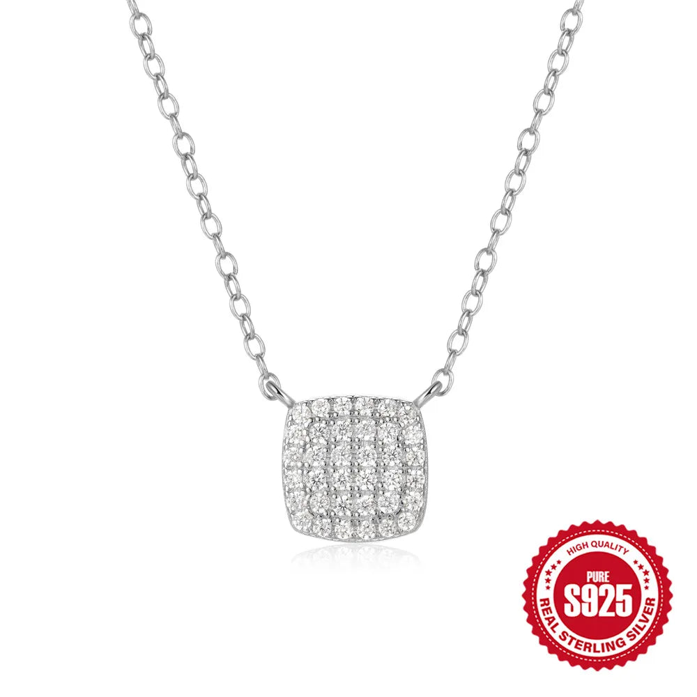 Sparkling Square necklace - Retro Collection