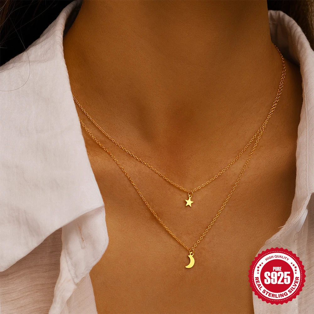 Moon & Star necklace - Star Collection My Rose Future