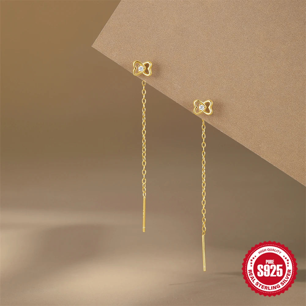 Silk Line threader earrings- Retro Collection
