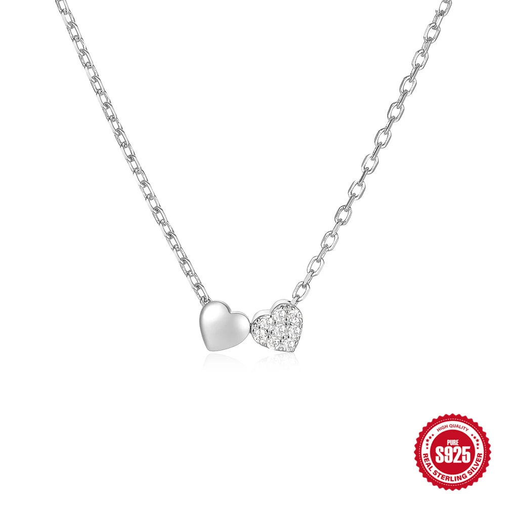 Sparkling Double Love necklace - Amour Collection My Rose Future