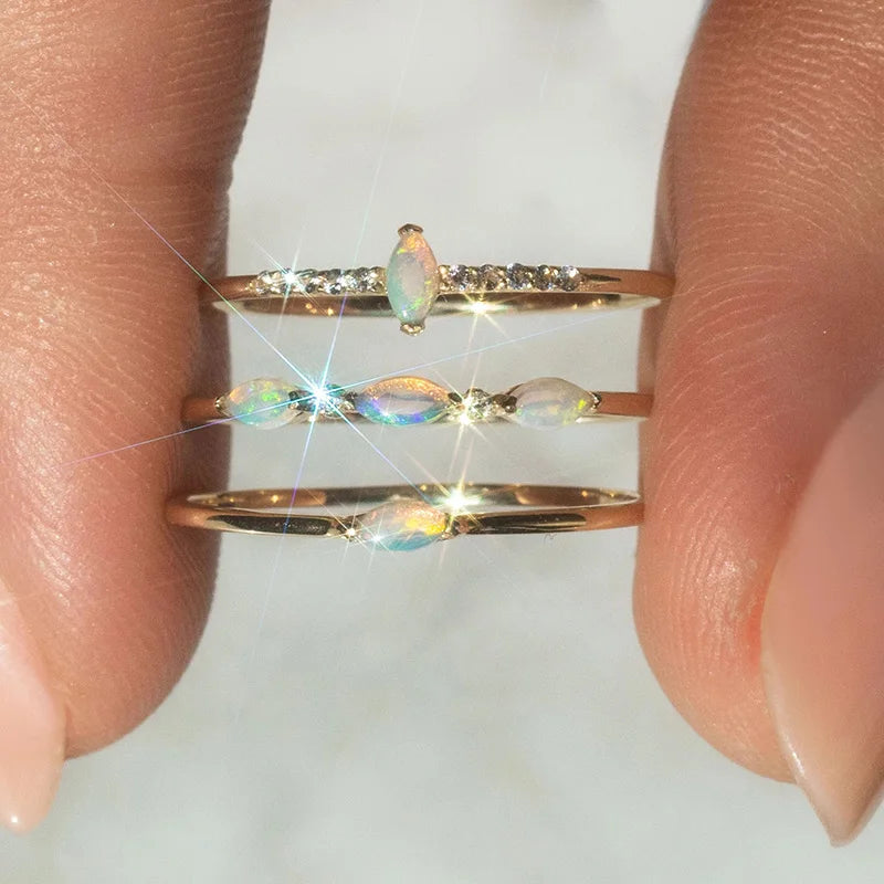 Ornate Opal ring - Cosmic Collection