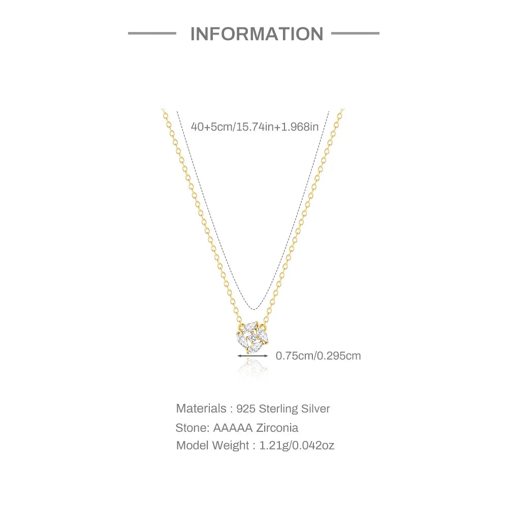 Collier tendance en argent sterling 925 en forme de cœur avec rose pour femme (cadeau Saint-Valentin/Fête des Mères)