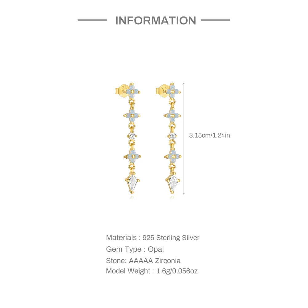 Blue Dreams huggies earrings- Retro Collection