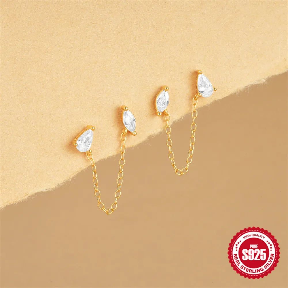 Blue Dreams huggies earrings- Retro Collection