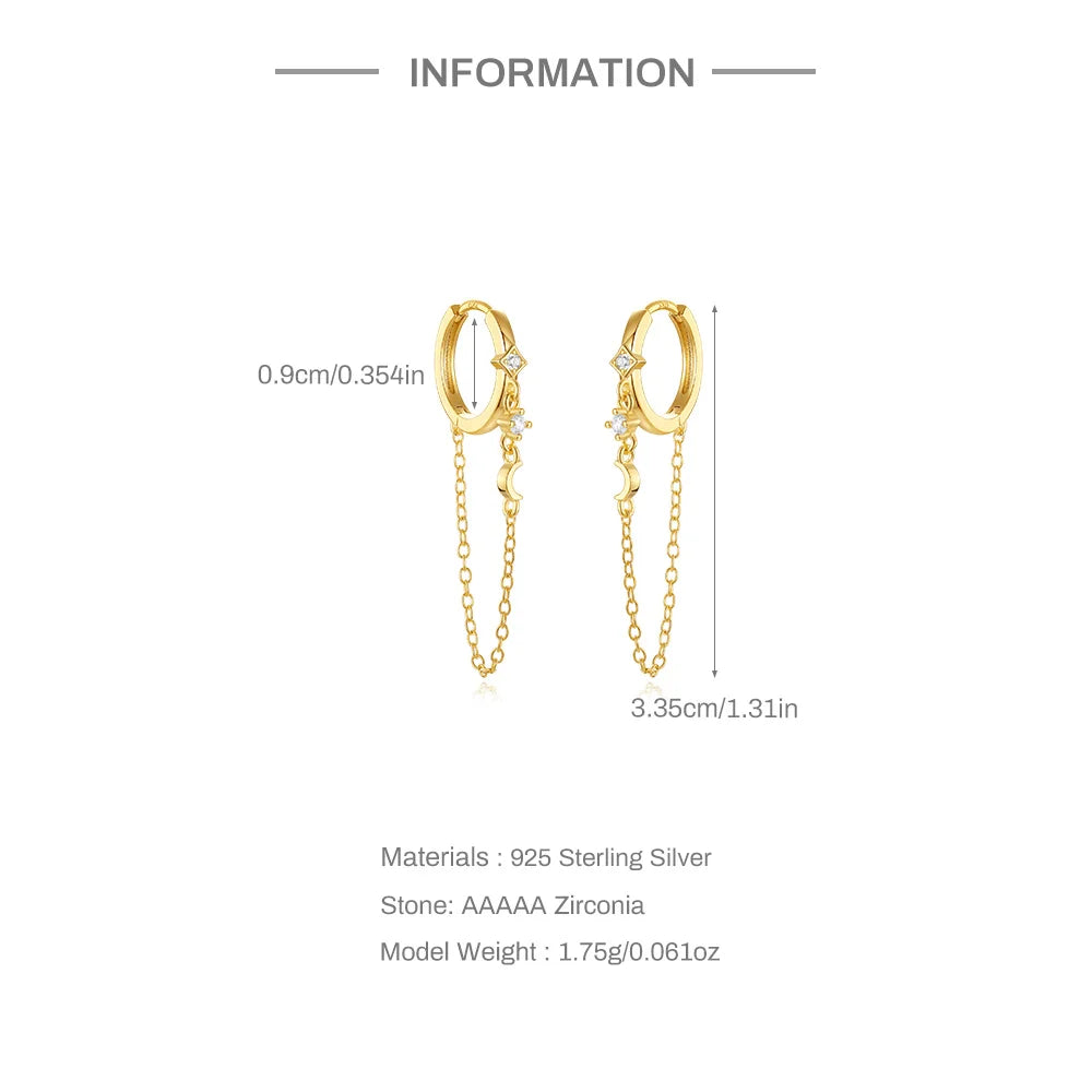Shadow Moon huggies earrings - Cosmic Collection