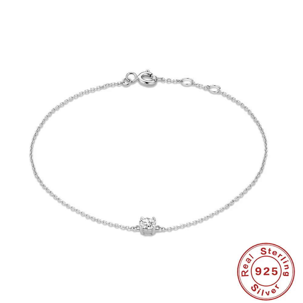 Bracelet CANNER Ins en émeraude pour femme, pendentif minimaliste en argent sterling 925, chaîne en or pour fête de mariage, bijoux fins, cadeau pour maman
