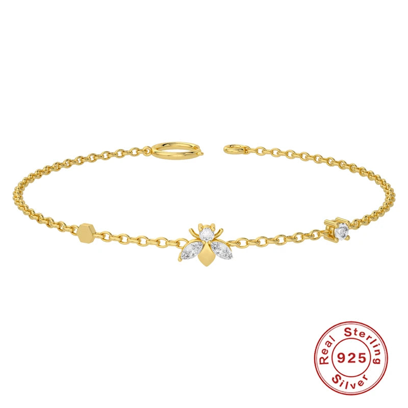 Bracelet CANNER Ins en émeraude pour femme, pendentif minimaliste en argent sterling 925, chaîne en or pour fête de mariage, bijoux fins, cadeau pour maman