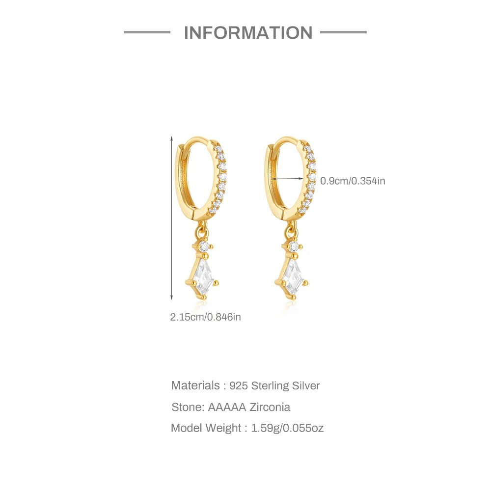 Power Crystal huggies earrings - Retro Collection