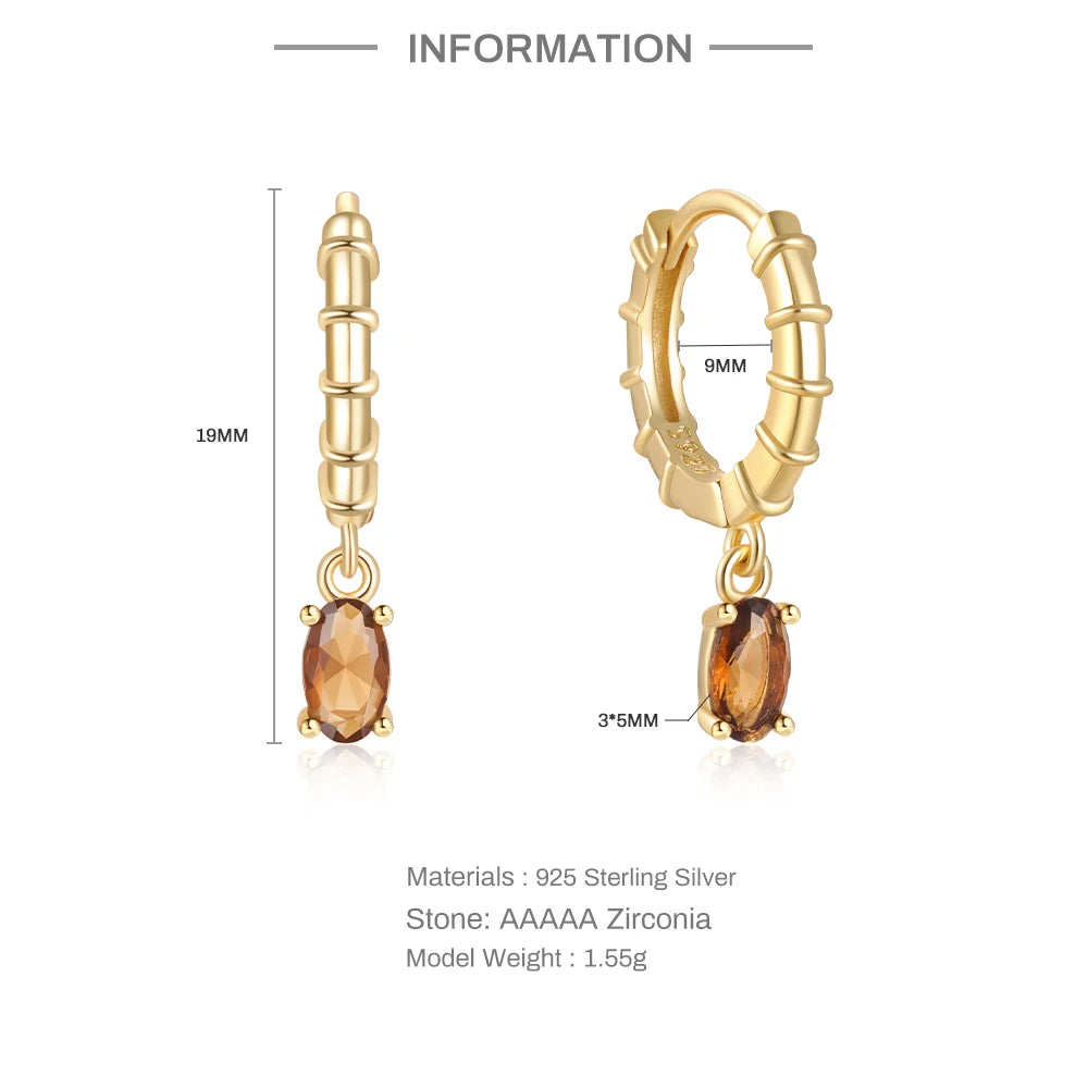 Diving Blue huggies earrings - Retro Collection
