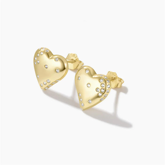 Boucles d'oreilles à tige en argent sterling 925 CANNER, cadeau d'amour pour la Saint-Valentin, zircon, pour femmes, bijoux fins en or 18 carats, fête