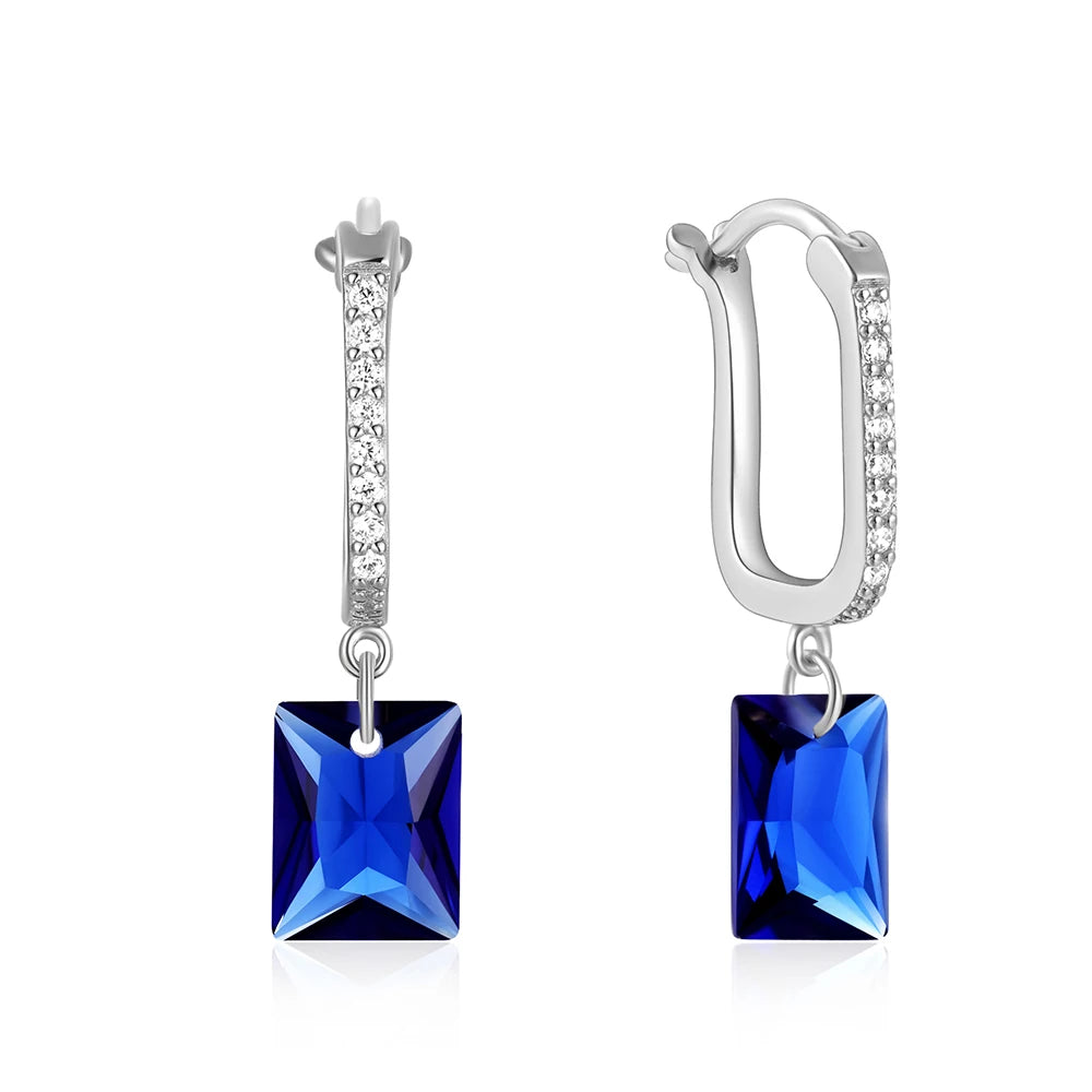 Diving Blue huggies earrings - Retro Collection